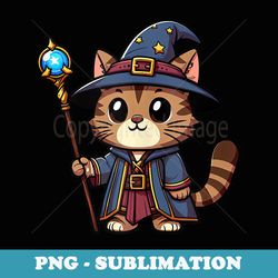 brown tabby cat wizard pet funny magic - aesthetic sublimation digital file