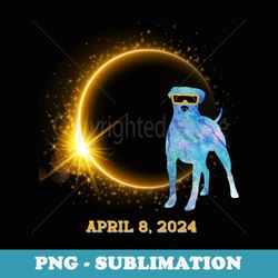 solar eclipse 2024 t dog wearing solar eclipse glasses - exclusive sublimation digital file