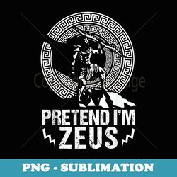 pretend im zeus costume greek god halloween party - artistic sublimation digital file