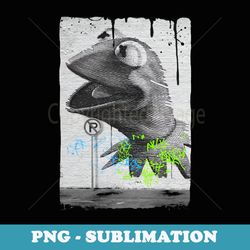 disney the muppets kermit the frog distressed overlay panel - signature sublimation png file