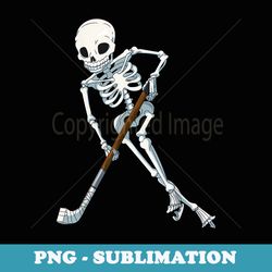 skeleton ice hockey t halloween funny skull s s - sublimation png file