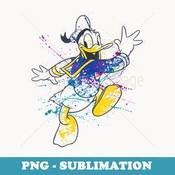 disney mickey and friends donald duck paint splatter - signature sublimation png file