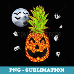 pineapple happy halloween tropical pumpkin s - sublimation png file