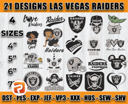 bundle 21 designs nfl las vegas raiders embroidery, nfl las vegas raiders logo embroidery, nfl embroidery files