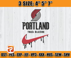 nba mix nike, portland trail embroidery design, nba embroidery, nba portland trail embroidery, nfl embroidery 01