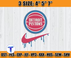 nba mix nike, nba detroit pistons embroidery files, nba teams, nba detroit pistons files, machine embroidery designs 05