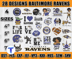 bundle 28 designs baltimore ravens embroidery, nfl baltimore ravens embroidery, nfl embroidery files 03