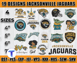 bundle 19 designs nfl jacksonville jaguars embroidery, nfl jacksonville jaguars logo embroidery, nfl embroidery files