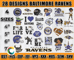 bundle 28 designs baltimore ravens embroidery, nfl baltimore ravens embroidery, nfl embroidery files 03