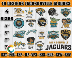bundle 19 designs nfl jacksonville jaguars embroidery, nfl jacksonville jaguars logo embroidery, nfl embroidery files