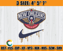 nba mix nike, new orleans pelicans embroidery design, nba embroidery, nba new orleans peli embroidery, nfl embroidery 01