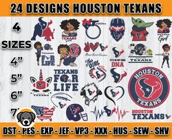 bundle 24 designs nfl houston texans, nfl houston texans logo embroidery, nfl embroidery files, houston texans logo