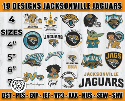 bundle 19 designs nfl jacksonville jaguars embroidery, nfl jacksonville jaguars logo embroidery, nfl embroidery files