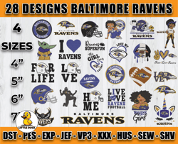 bundle 28 designs baltimore ravens embroidery, nfl baltimore ravens embroidery, nfl embroidery files 03