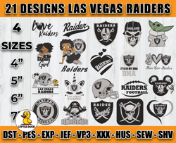 bundle 21 designs nfl las vegas raiders embroidery, nfl las vegas raiders logo embroidery, nfl embroidery files