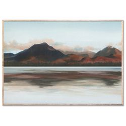 adirondack art print adirondack mountains oil painting abstract landscape poster minimalist wall art by forestprint