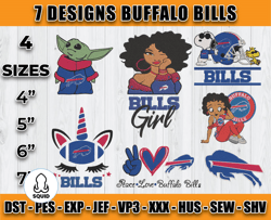 bundle 7 designs buffalo bills embroidery, nfl buffalo bills embroidery, nfl buffalo bills embroidery files