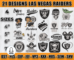 bundle 21 designs nfl las vegas raiders embroidery, nfl las vegas raiders logo embroidery, nfl embroidery files