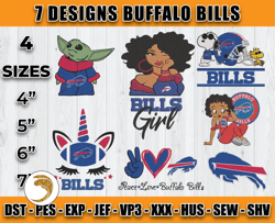 bundle 7 designs buffalo bills embroidery, nfl buffalo bills embroidery, nfl buffalo bills embroidery files