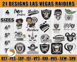 bundle 21 designs nfl las vegas raiders embroidery, nfl las vegas raiders logo embroidery, nfl embroidery files