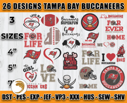 bundle 26 designs nfl tampa bay buccaneers embroidery, nfl tampa bay buccaneers logo embroidery, nfl embroidery files