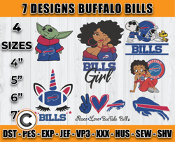 bundle 7 designs buffalo bills embroidery, nfl buffalo bills embroidery, nfl buffalo bills embroidery files
