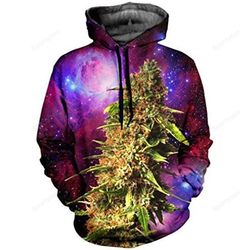 cannabis hoodie flower galaxy design 3d full printed sizes s - 5xl ca101902