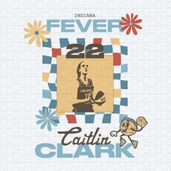 checkered indiana fever caitlin clark 22 svg