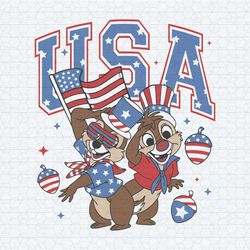 chip and dale with nuts patriotic usa svg
