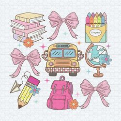 coquette back to school pink bow png
