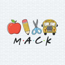 custom name school bus back to school svg