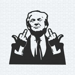 donald trump middle finger funny meme svg