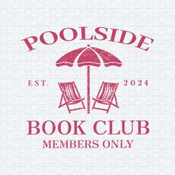poolside book club est 2024 member only svg