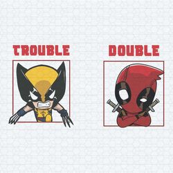 deadpool and wolverine double trouble svg