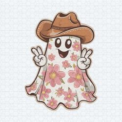 floral halloween cowboy ghost howdy png