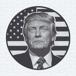 president trump with flag background png