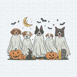 retro halloween halloween sublimation ghost dog pumpkin spooky season png