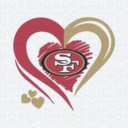 san francisco 49ers heart nfl team svg