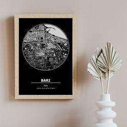 bari map print, high res map, map of bari, bari city map, bari map download, bari printable map, bari italy map, bari do