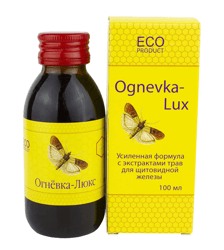 tincture ognyovka-lux zhiva for thyroid gland, for endocrine system 100 ml