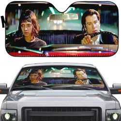 a date with vincent vega car sun shade pulp fiction car sun shade mia wallace vincent vega car sun shade car windshield