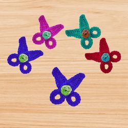 crochet scissors hair clip pattern