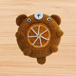 crochet bear coaster pattern