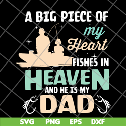 my dad fishes in heaven fishing svg, png, dxf, eps digital file ftd10062116