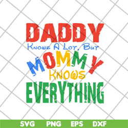 daddy know a lot but mommy knows everything svg, mother's day svg, eps, png, dxf digital file mtd26042104
