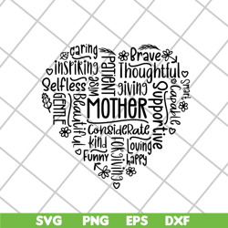 mother heart svg, mother's day svg, eps, png, dxf digital file mtd26042108