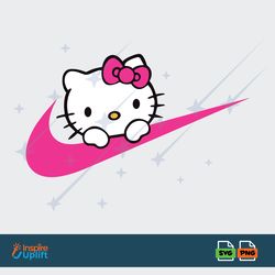 hello kitty nike swoosh - nike png, nike logo, hello kitty svg, hello kitty png