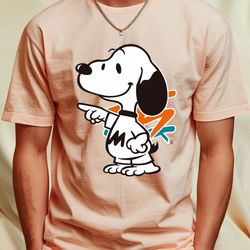 snoopy vs miami marlins logo the ultimate entertainment clash png, snoopy vs miami png, miami battle digital png files