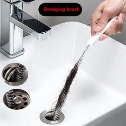 pipe dredging brush long clean kitchen bathroom hair sewer sink