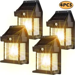 outdoor solar wall lamp waterproof tungsten filament lamp inductio